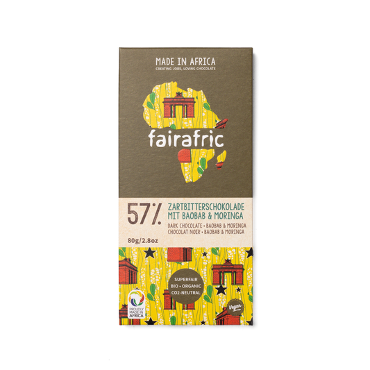 57% DARK CHOCOLATE WITH BAOBAB & MORINGA