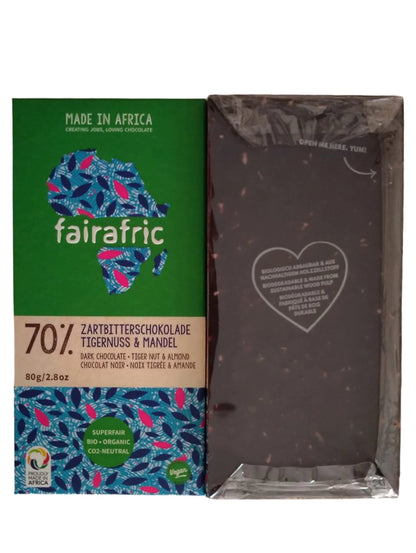 70% DARK CHOCOLATE WITH TIGER NUT & ALMONDS