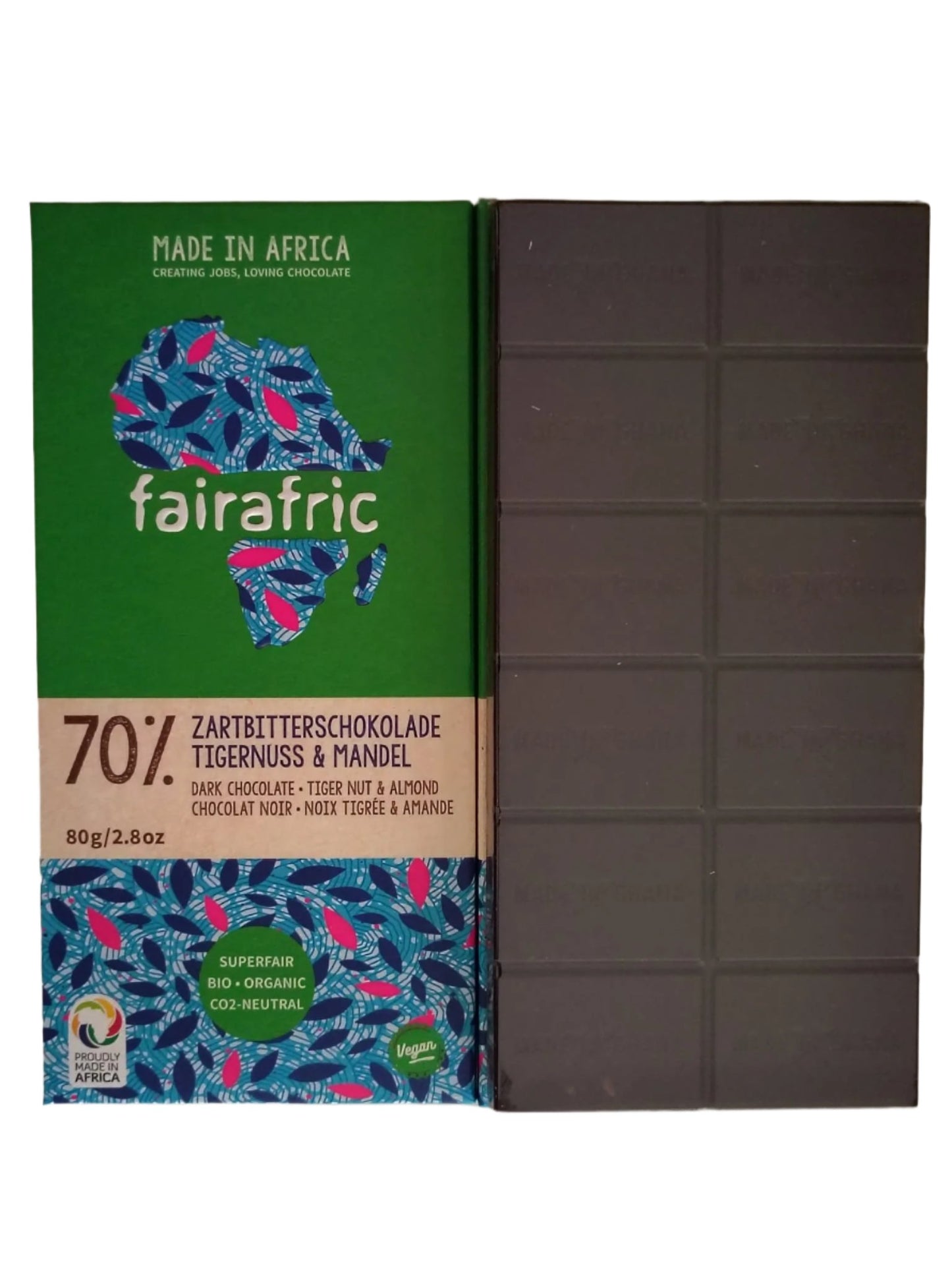 70% DARK CHOCOLATE WITH TIGER NUT & ALMONDS