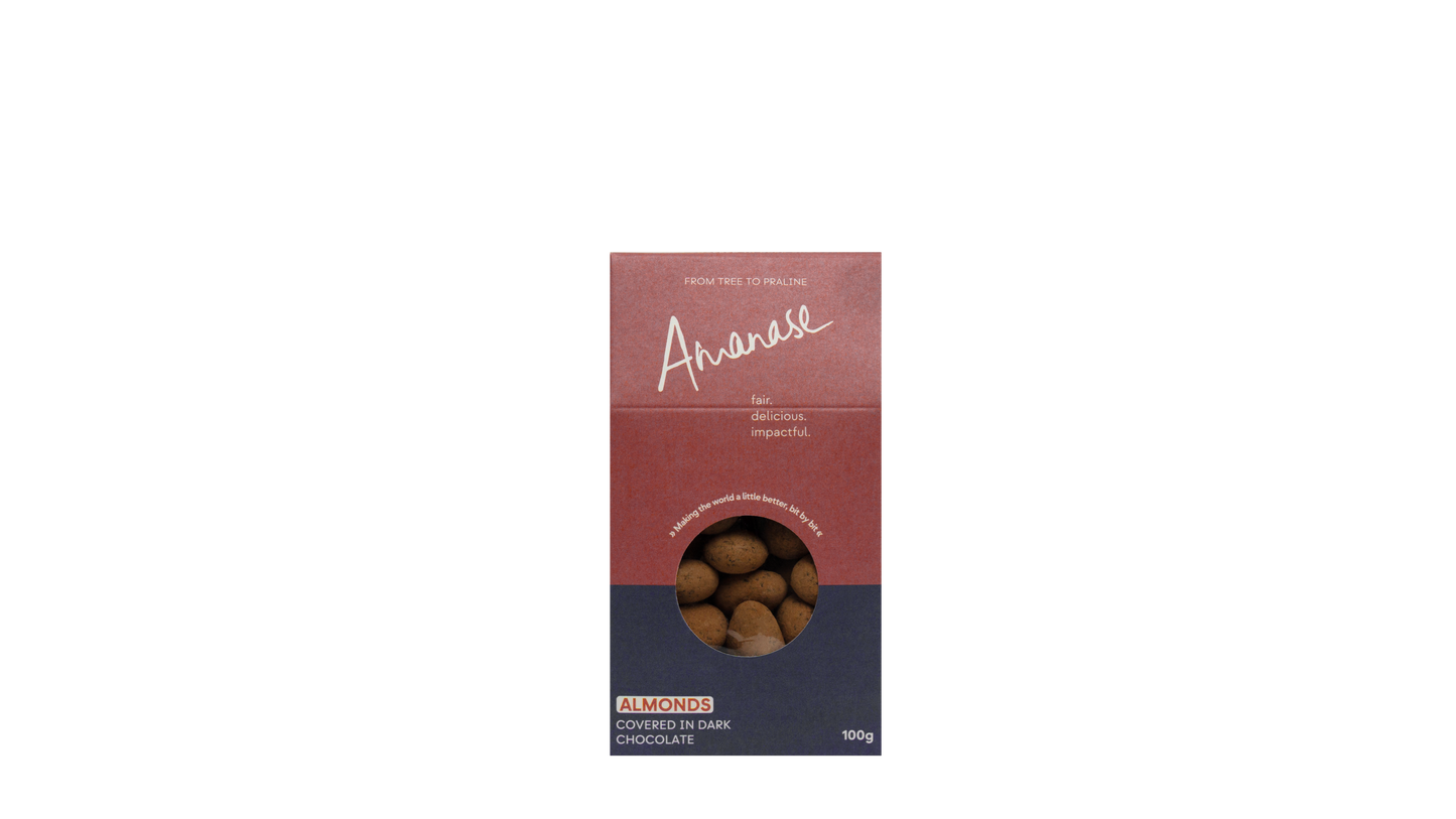 ALMONDS covered in dark chocolate