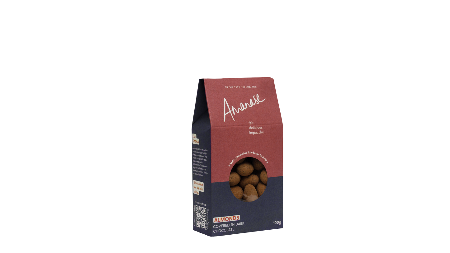 ALMONDS covered in dark chocolate