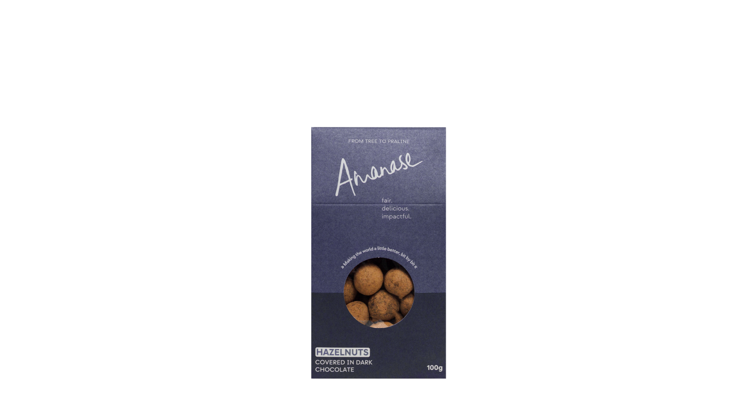 HAZELNUTS covered in dark chocolate