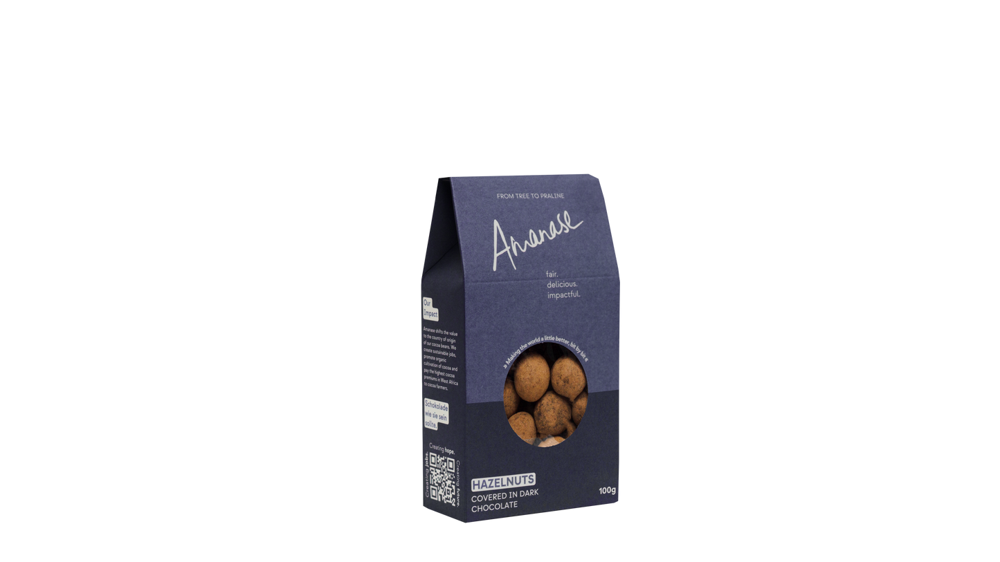 HAZELNUTS covered in dark chocolate