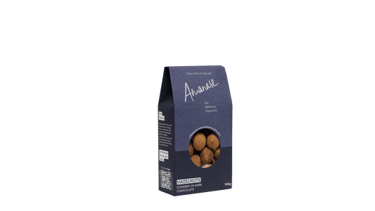 HAZELNUTS covered in dark chocolate